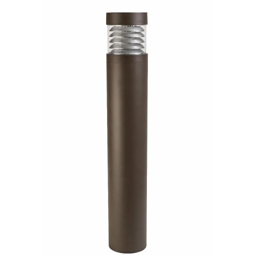 Flat Top Outdoor LED Bollard Light with Integrated Louvers for Glare Control 