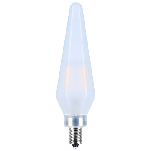 Satco S12141 - 2W Prismatic HX11 LED - 2700K - E12 Candelabra Base, Dimmable 