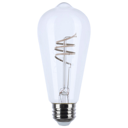 Satco S10520 - 6W LED ST19 Filament Bulb - 2700K - Dimmable, E26 Base 