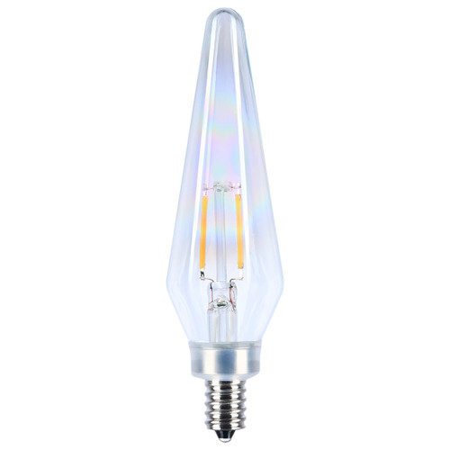 Satco S12142 - 2W Prismatic HX11 LED - 2700K - E12 Candelabra, Dimmable 