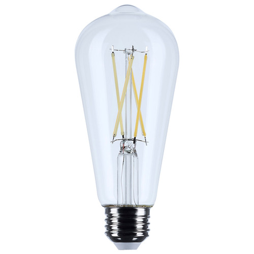 Satco S12536 - 8W ST19 LED Bulb - 5000K - E26 Medium Base, Dimmable 