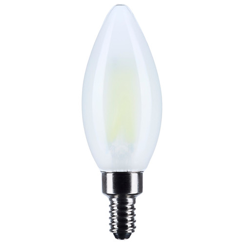 Satco S12497 - 8W B11 LED Candle - 4000K - E12 Candelabra, Dimmable 