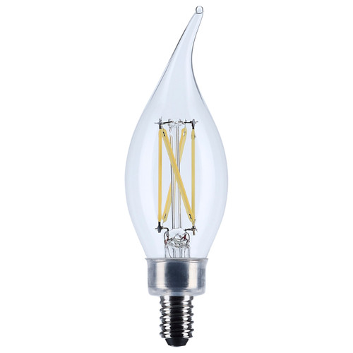 Satco S12506 - 4W CA10 LED Candelabra Bulb - 3500K - E12 Dimmable 