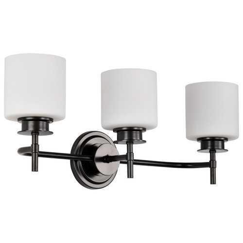 Satco 60-8033 - Warren 3-Light Vanity - Gun Metal Finish - Bathroom 