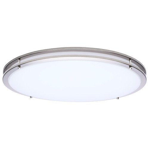 Satco 62-1878 - Glamour 24in LED Flush Mount - CCT Selectable - Brushed Nickel 