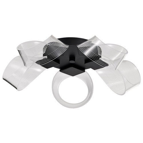 Satco 62-2035 - Barnett 21 Inch LED Flush Mount - Soft White - Matte Black 24W 