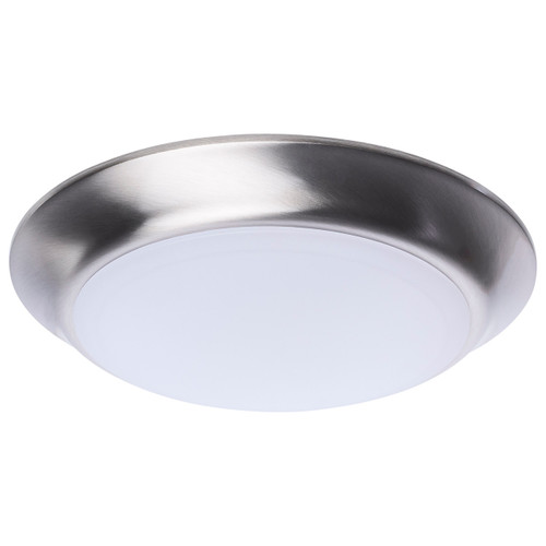Satco 62-1802R1 - 7 Inch LED Disk Light - CCT Selectable - 10.4W Brushed Nickel 