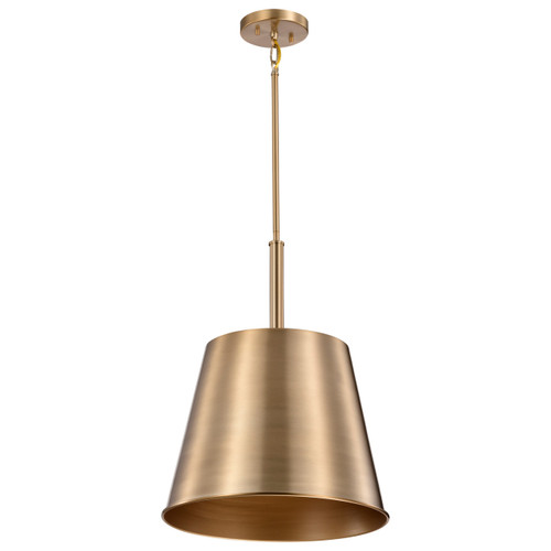 Satco 60-7938 - Alexis 1-Light Pendant - Burnished Brass - 15in Dia 