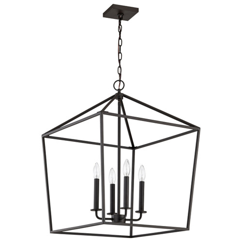 Satco 60-7941 - Emma 4-Light Small Pendant - Matte Black - E12 Base 