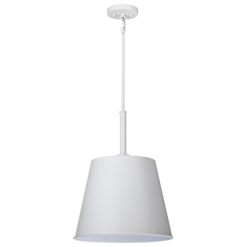 Satco 60-7948 - Alexis 1-Light Large Pendant - Matte White - 15in Dia 