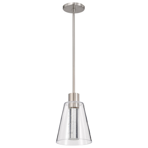 Satco 62-2191 - Aura 7 Inch LED Pendant - 3000K - Brushed Nickel 