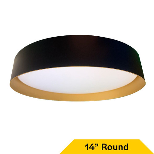 Halco 25570 - Flush Mount Thick Black Ring - CCT Selectable - Triac Dimmable