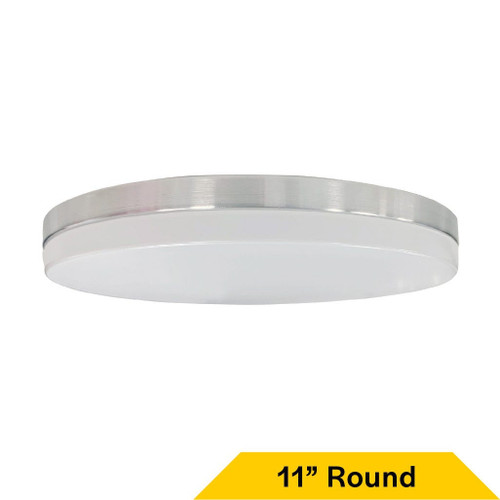Halco 90325 - Slim Drum Flush Mount - CCT Selectable - 11in Brushed Nickel