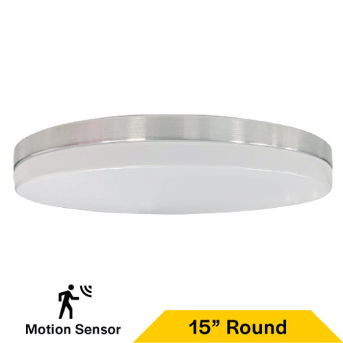 Halco 90333 - Flush Mount Slim Drum 15in - CCT Selectable - Motion Sensor 