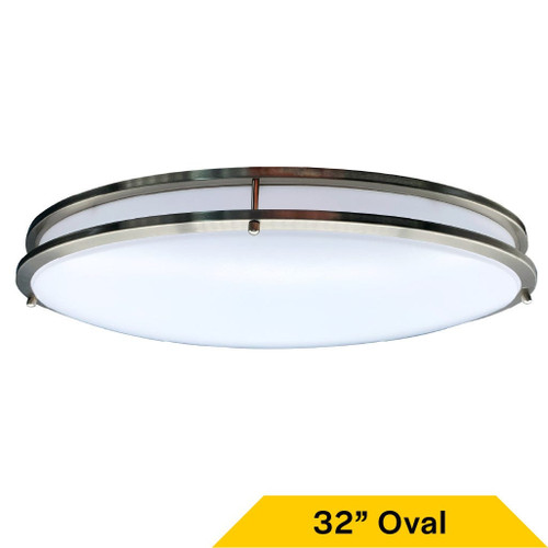 Halco 90335 - Flush Mount Oval 32in LED - CCT Selectable - 50W