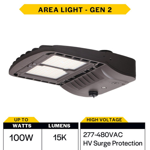 Halco 25500 - SekTor Area Light G2 - CCT Selectable - 60/80/100W