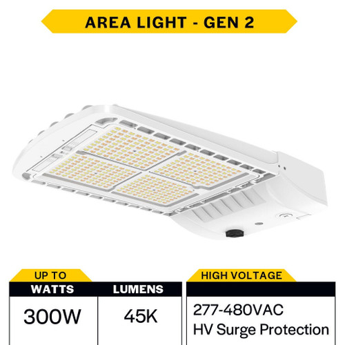 Halco 25505 - SekTor Area Light G2 - CCT Selectable - HV 277-480V 
