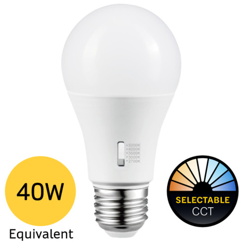 Halco 83211 - ProLED Select A19 LED Lamp - CCT Selectable - E26 Dimmable