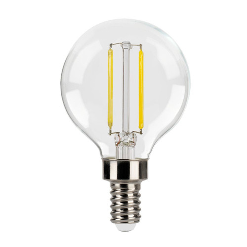 Halco 82642 - LED Filament G16.5 Candelabra (E12) - 2700K - 90+ CRI Dimmable