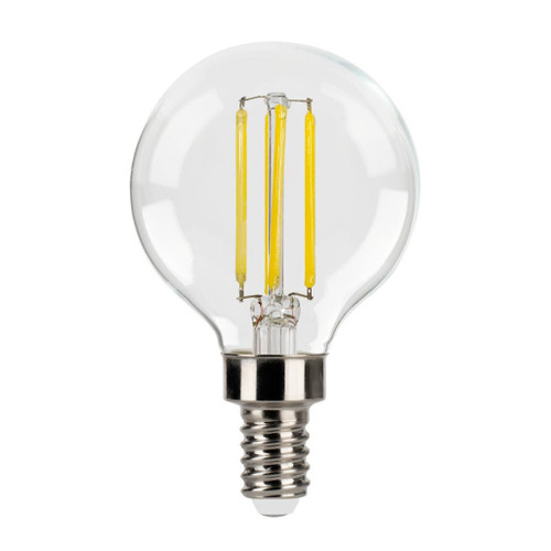 Halco 82648 - LED Filament G16.5 Candelabra Bulb - 2700K - E12 Base Dimmable 