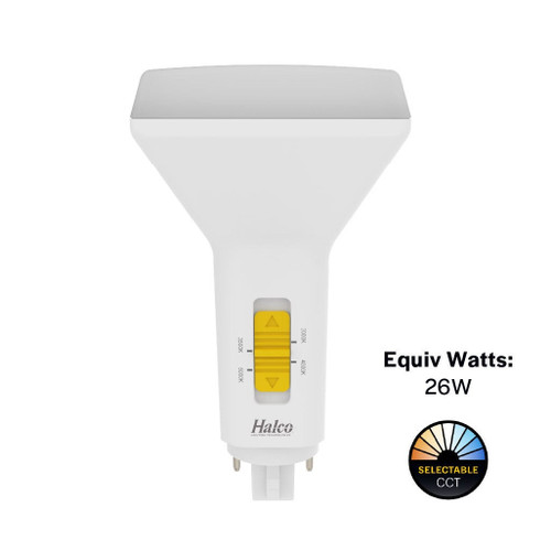 Halco 82854 - Double Tube Vertical LED Plug-In - CCT Selectable - G24Q Base 