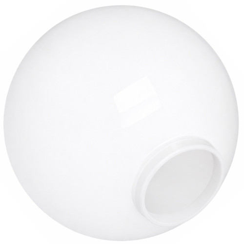 20" White Polycarbonate Light Globe – 6" Fitter Neck Flange 