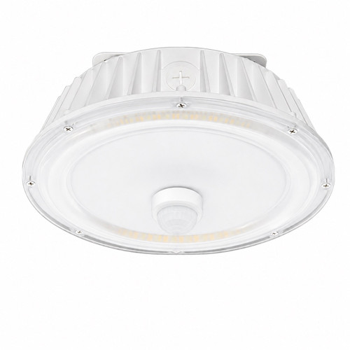 90W White Round LED Canopy Light Fixture with Motion Sensor 