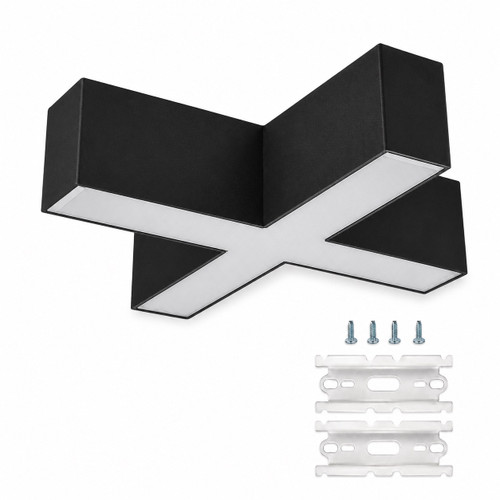 Deco DPAT-VPL-X-B - Black X-Bar Connector for Vector Architectural Linear Lights 