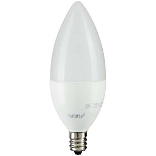 Sunlite 80791-SU - 7W LED B13 Torpedo Tip Chandelier Bulb - Daylight - Dimmable 