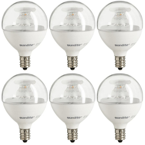 Sunlite 41885-SU - 5W G16.5 LED Globe Bulb - 4000K - 6 Pack 