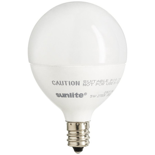 Sunlite 41891-SU - G16.5 LED Globe Frosted - 4000K - E12 Dimmable 