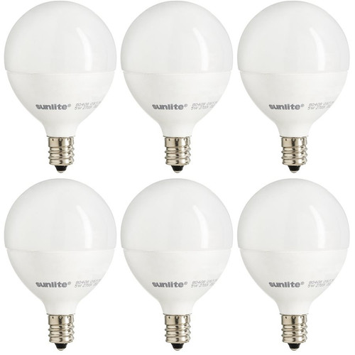 Sunlite 40306-SU - 7W G16.5 Frosted LED Globe Bulb - 2700K