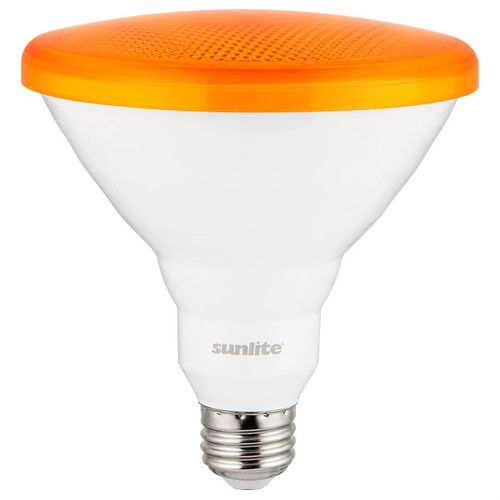 Sunlite 80555-SU - PAR38 LED Flood - Orange - 12W - Medium Screw, Non-Dimmable 