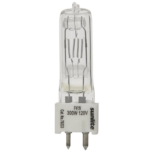 Sunlite 70233-SU - FKW T6 Bi-Pin Bulb - 3200K - 300W GY9.5 Base 
