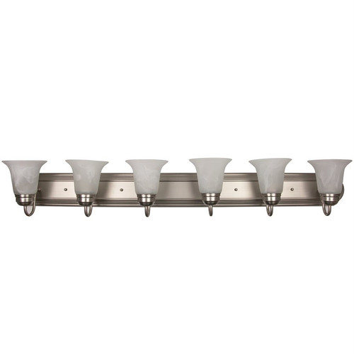 Sunlite 45445-SU - 6-Lite 48" Wall Sconce - Brushed Nickel - E26 Base 
