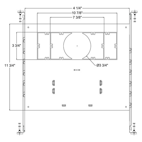 Sunlite 87819-CMP - New Construction Plate - 3.5" Aperture - Fits LFX/GDL 