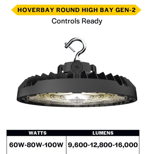 Halco 30401 - HoverBay Round Highbay - CCT Selectable - Wattage Selectable 