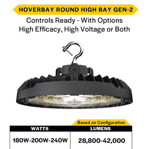 Halco 30440 - HoverBay Round Highbay - 3500/4000/5000K - 180-240W 