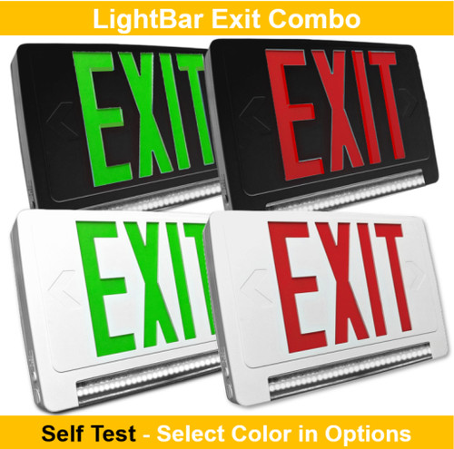 Halco 97134 - LightBar Exit & Emergency Combo - Green - 90min Backup 