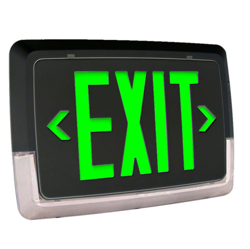 Halco 97142 - Low Profile Exit/EM Combo - Green Legend - 90min Battery 