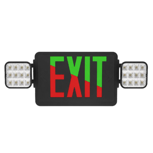 Halco 98026 - Combo Exit/Emergency Light - Red/Green Selectable - 90min Battery 