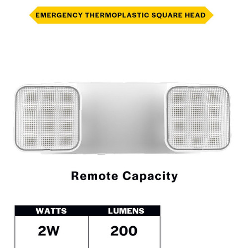 Halco 98042 - Emergency Unit Square Head - White - 90-Min Backup 