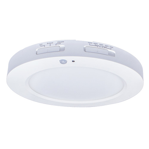 Topaz SMD7/RND/13/CTS/MS - 7in White Surface Mount Disk - CCT Selectable - Motion Sensor 