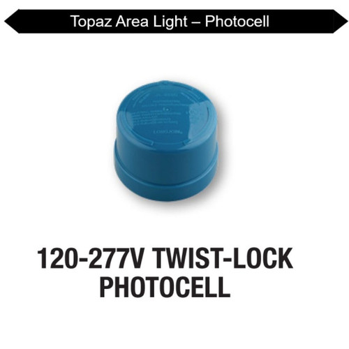 Topaz WD-PC/TL/120-277 - Twist Lock Photocell Blue - 120-277V - Outdoor Area & Flood 