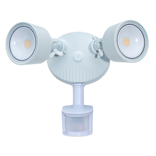 Topaz SL/24W/40K/WH/MS - 24W Security 2-Head Flood Light - 4000K - Motion Sensor 