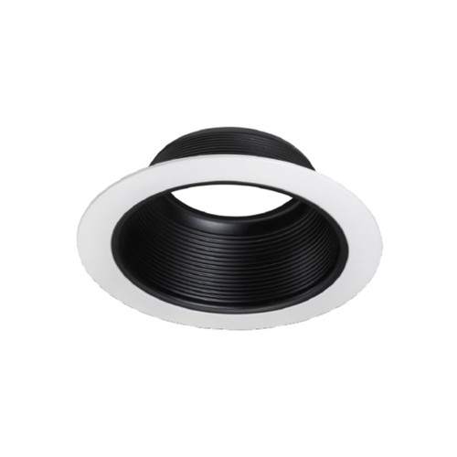 Topaz RT602BL/WH-OV6-28 - 6in Can Trim - Black with Wide White Goof Ring - R40/BR40 