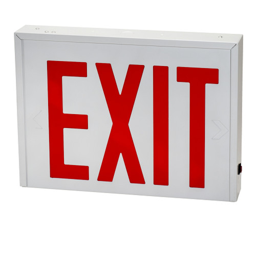 Topaz ES/LED/RW/B-NYC - LED Exit Sign - Red Legend - 90-Min Battery Backup 