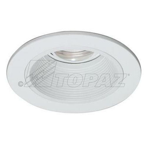 Topaz RT401WH/LV-28 - 4in Low Voltage Can Trim - GU5.3 MR16 Compatible - White 