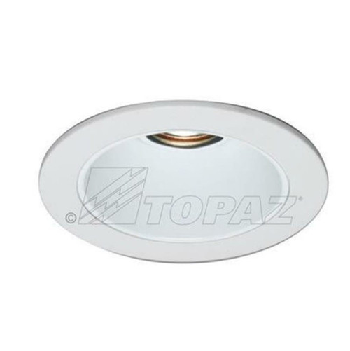 Topaz RT400WH/LV-28 - 4in Low-Volt Can Trim - White Finish - MR16 GU5.3 