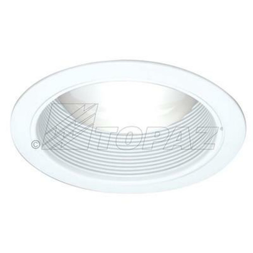 Topaz RT601WH-28 - 6in Can Trim White Baffle Reflector - BR/PAR30 Compatible 